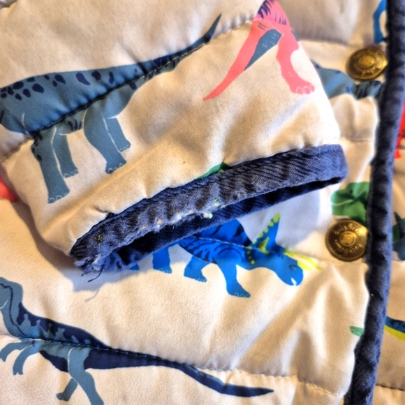 Baby Boden size 2-3 years Dinosaur sherpa lined jacket, play condition - Picture 2 of 7